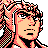 Pixelated 48x48 static buddy icon of a character with peach skin, black hair, and red accents in a retro video game style.