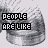 pixelated icons featuring repeated text and a central figure with striped hair, some displaying partial phrases like "BASICALLY USELESS..." and "YET SO MUCH FUN THAT I FALL DOWN THE STAIRS."
