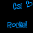 Blue pixelated text and heart symbols on black background, with variations in letter clarity across frames.