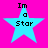Four identical light blue stars on bright pink background with black text "Im a Star" inside each star.