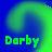 Pixelated static buddy icon with green text "Barby" on blue-green gradient background, low-resolution rendering with visible dithering and color bleeding.