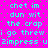 Bright pink background with cyan text and green dots, displaying repeated phrases and a central line of stylized text.