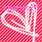 Pixelated red and white checkered background with pink text 'chades19' and a white abstract shape resembling a stylized 'C' or swirl.