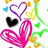 Pixelated heart-themed animation with purple, black, and pink hearts over colorful swirls; text '(Jacob33' appears in the lower-right.