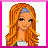 Pixelated cartoon woman with long orange hair and blue streak, holding white cup; text reads "Jesus is the way the truth and the life."
