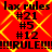 Red background with yellow diamond lattice pattern, black text 'tax rules' and '#21 #5 #12', repeated horizontal of '!!!RULE!!!!!!!!!!RULE!!!!' in bold