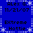 Blue background with white dotted border and snowflake corners, displaying repeated text elements in black pixelated font.