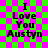 Green and pink checkered background with black text reading 'I Love You Austyn' in four identical arranged in a