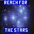 Static pixelated icon with blue text banners above and below a nebula-like space scene featuring glowing stars against dark background.