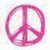 Four distinct static icons arranged in a : pink peace symbol, golden heart outline, green smiley face, and a solid gray square