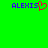 Green background with two blue 'ALEXIS' text strings; left text has red heart symbol replacing 'S' in 'ALEXIS'.
