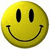 Yellow smiley face icons with black eyes and mouth, some displaying partial text overlays on yellow backgrounds.
