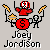 Pixel art animation of a red cartoon character playing drums with stick figures, displayed in a 3x3 contact sheet format showing eight distinct frames.