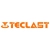 Pixelated orange and brown text logo reading 'TECLAST' on white background with slight transparency effects.