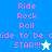 Pixelated text and star icons on blue, light blue, and white backgrounds with pink lettering.
