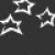 Pixelated white star shapes on a dark gray background, with three distinct stars positioned across the frame.