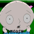 Animated contact sheet of a cartoon character's facial expressions with pink stars and repeated text across multiple frames on green background.
