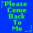 Blue background with green text reading "Please Come Back To Me" in pixelated font, surrounded by light blue stars and dotted lines.