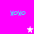 Cyan 'YOYO' text appears in four corners on a bright pink background with two white stars and one light pink star.