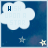 Animated contact sheet showing sequential frames of a buddy icon with text evolving from 'H' to 'WISH UPON A STAR' over a starry night background with clouds and stars.