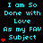 Pixelated cyan text on black background reads 'I am So Done with Love As my FAV Subject' with red heart symbols, arranged in a pattern