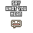 Pixel art icons display a speech bubble with changing facial expressions and text above, arranged in a