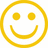 Two yellow smiley face icons side-by-side, one with a curved mouth and the other with a straight mouth displaying 'SMILE' text.