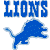 Blue 'LIONS' text above a blue leaping lion silhouette on white background, next to green 'Original Icons .com' text on dark green background.