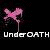 Pixelated pink flower icon with white text "Underoath" on black background, static single-frame image.