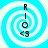 Four identical spiral icons with blue and white concentric rings, each displaying vertical text 'R I O' above '<3' on a light background.