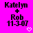 Pixelated text on bright pink background with two heart symbols, one white and one black.
