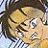 A pixelated anime-style character face with brown hair and blue eyes on the left, next to a black background with white text reading "Anime IM" above smaller stylized text "cOw" on the right.