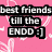 A static buddy icon with four text blocks on a pink background featuring white floral patterns and heart outlines.