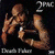Animated contact sheet showing three frames of a pixelated Tupac Shakur icon with text overlays and hand gestures against dark background