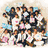 Group of people in various poses and settings including a large group on light background, five individuals against blue backdrop, and formal line-up with white shirts.
