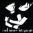 Animated white cartoon hands on black background with repeated text below, showing hand movements and position changes across frames.