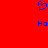 Blue pixelated heart symbol and two 'Ho' text elements on solid red background.
