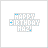 Animated sequence of 'HAPPY BIRTHDAY NAZI' text in blue and gray pixelated font, transitioning through color variations across frames.