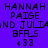 Pixelated text with alternating cyan and purple background sections displaying repeated names and symbols