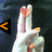A hand making a peace sign with fingers forming a heart shape, transitioning through different gestures and symbols.