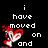 Pixelated red and white butterfly icon with white text on black background, displaying sequential text changes across frames.