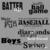 grayscale buddy icons with repeated text elements and a single blue overlay reading 'its that much fun' in pixelated font