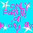 Pixelated blue background with repeated pink text 'ONLY Partly on dat' and white star icons, no visible animation changes.