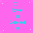 A static image with a bright pink background, scattered white dots, and repeated cyan text reading "I love u Jared !!!" in four vertical