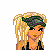 Pixel art of three women with distinct hairstyles and clothing, alongside a blue text reading 'Welcome To The Punk Club' on white background