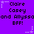 Purple background with repeated text and star motifs in black, white, and light purple.