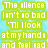 Pixelated green text on a light blue background with gray bottom section, displaying song lyrics in fragmented lines.
