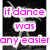 A black-and-white image of a ballerina in mid-pose with overlaid text reading "if dance was any easier" in pink and "it would be..... FOOTBALL" in blue.