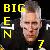 Pixelated image of a person with short light hair, yellow text reading BIG EN, and a yellow number 7 on a dark background.