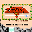 Animated contact sheet of a pixel-art character in green tunic and red boots performing various actions across multiple frames, including walking through cave-like environments with green stalactites and holding a sword.